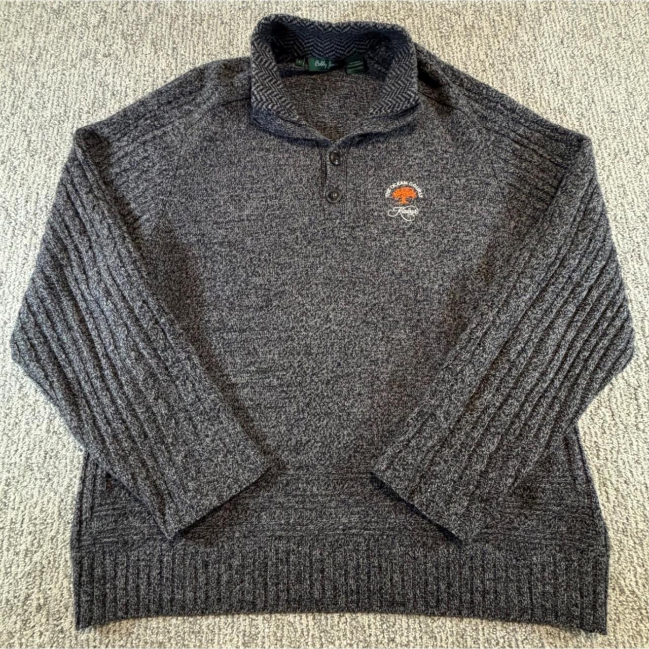 Ernest jones men's preloved designer grey sportswear casual preppy jumper