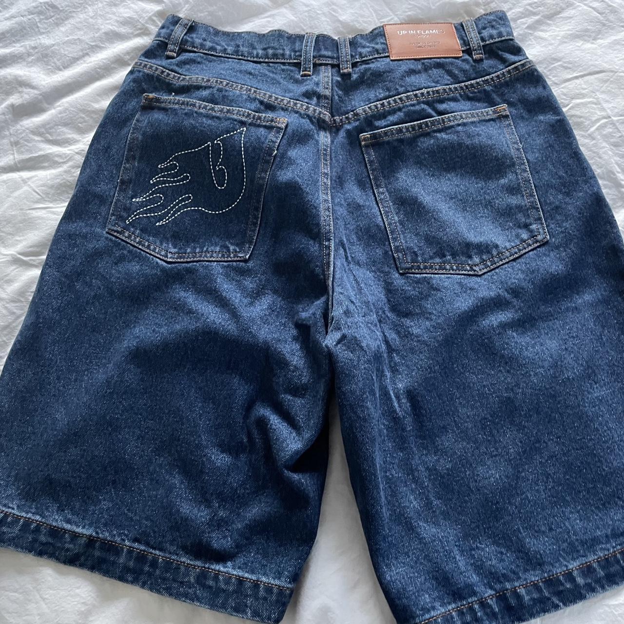 Up In Flames Jorts W32 - Depop