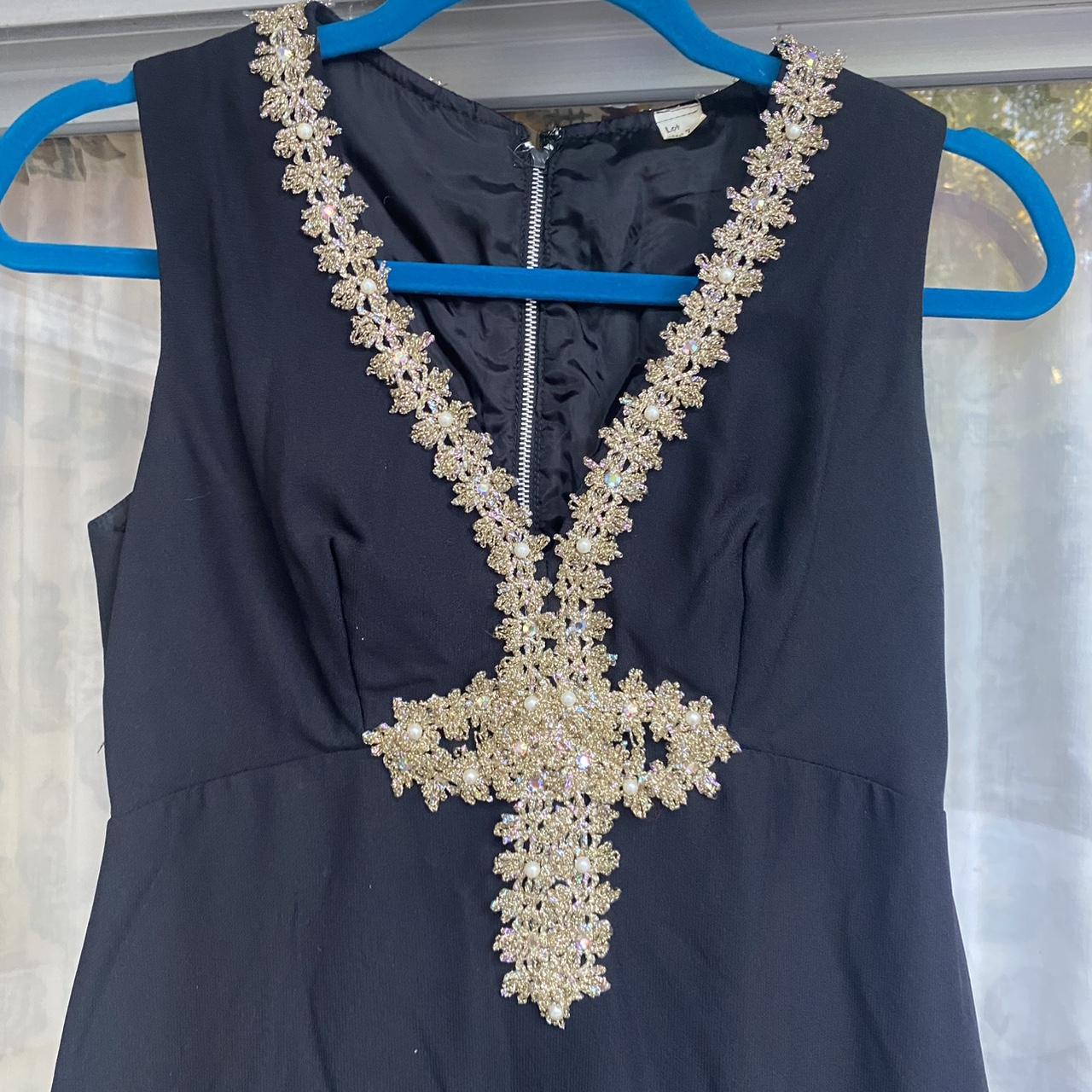 Women's Dress - Black - S – Vintage 1960s black c… - image 2