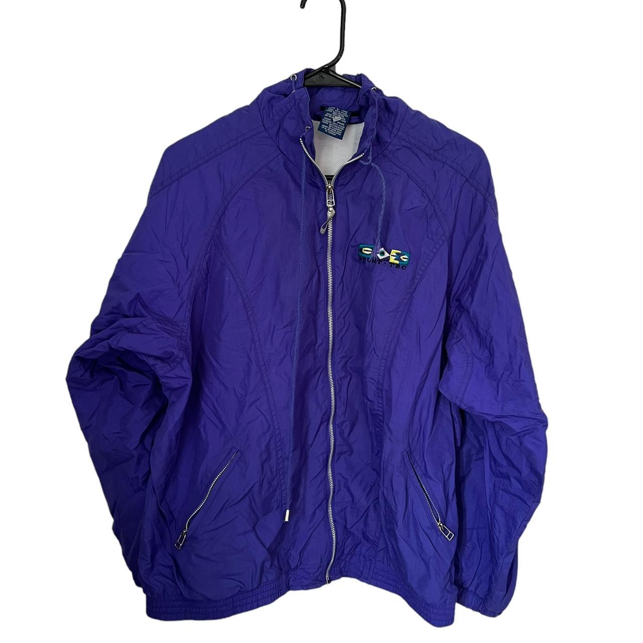 Monogrammed Ladies Purple Wind Breaker