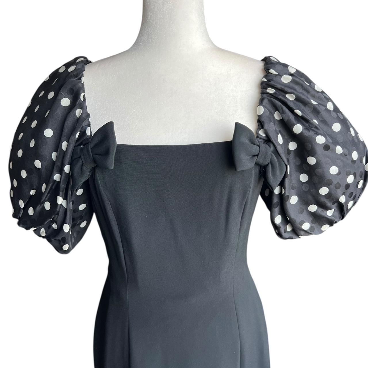 Albert Nipon Women's Midi Dress - Black/White - 8… - image 2