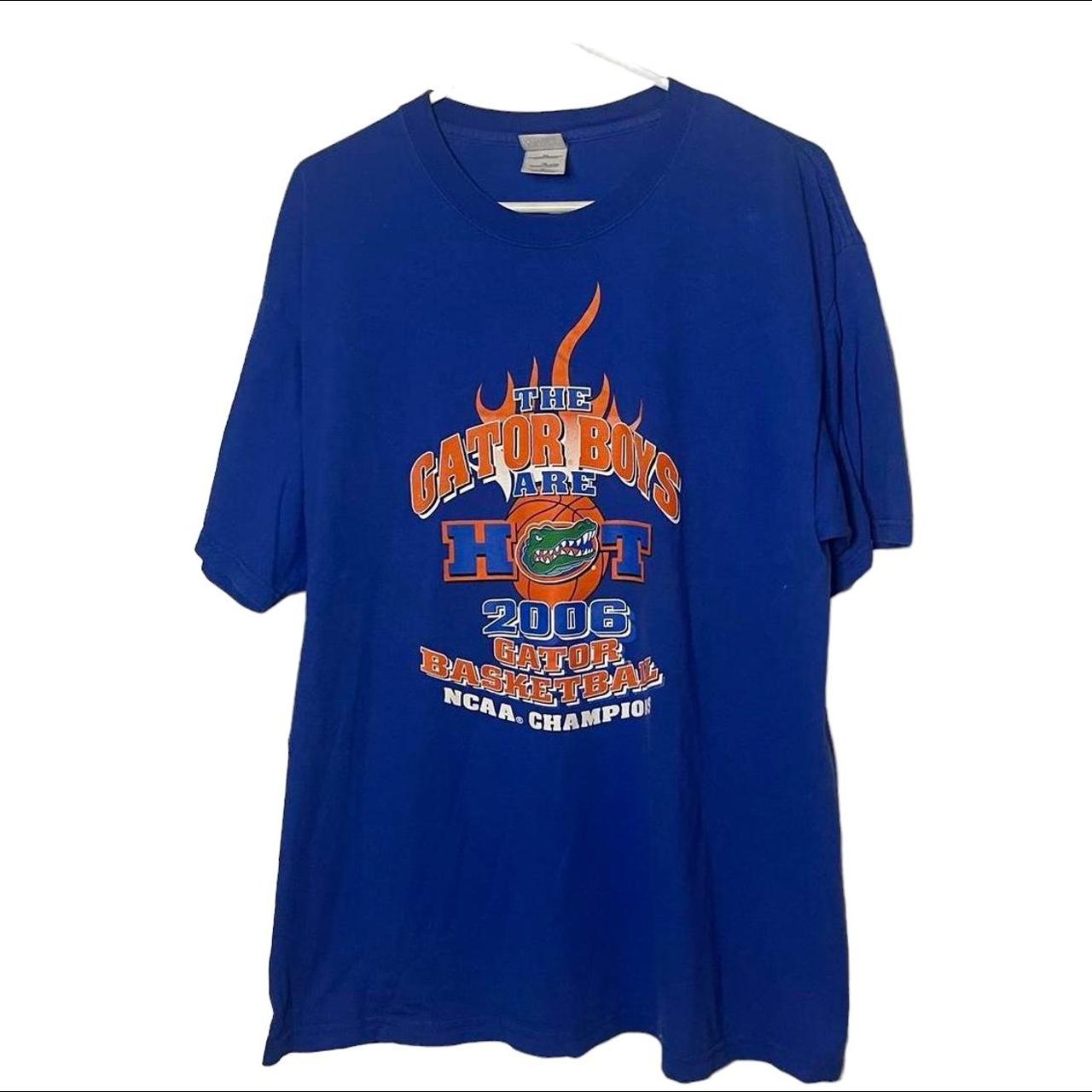 NCAA Men's Blue and Orange T-shirt | Depop