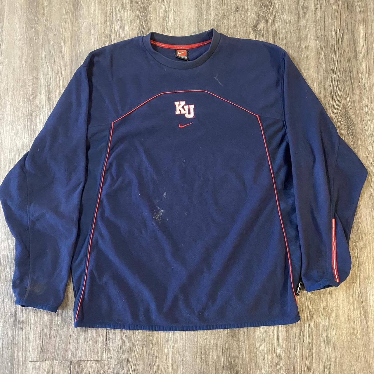 Vintage Nike Kansas Jayhawks Nike Elite Jersey  - Depop