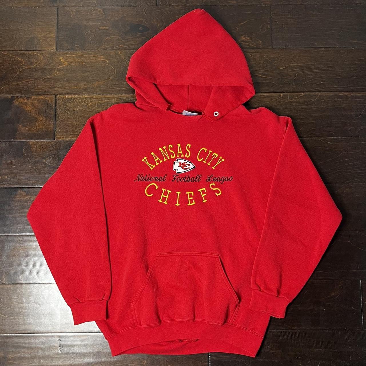 Vintage 90's Kansas City Chiefs Sweatshirt Size - Depop