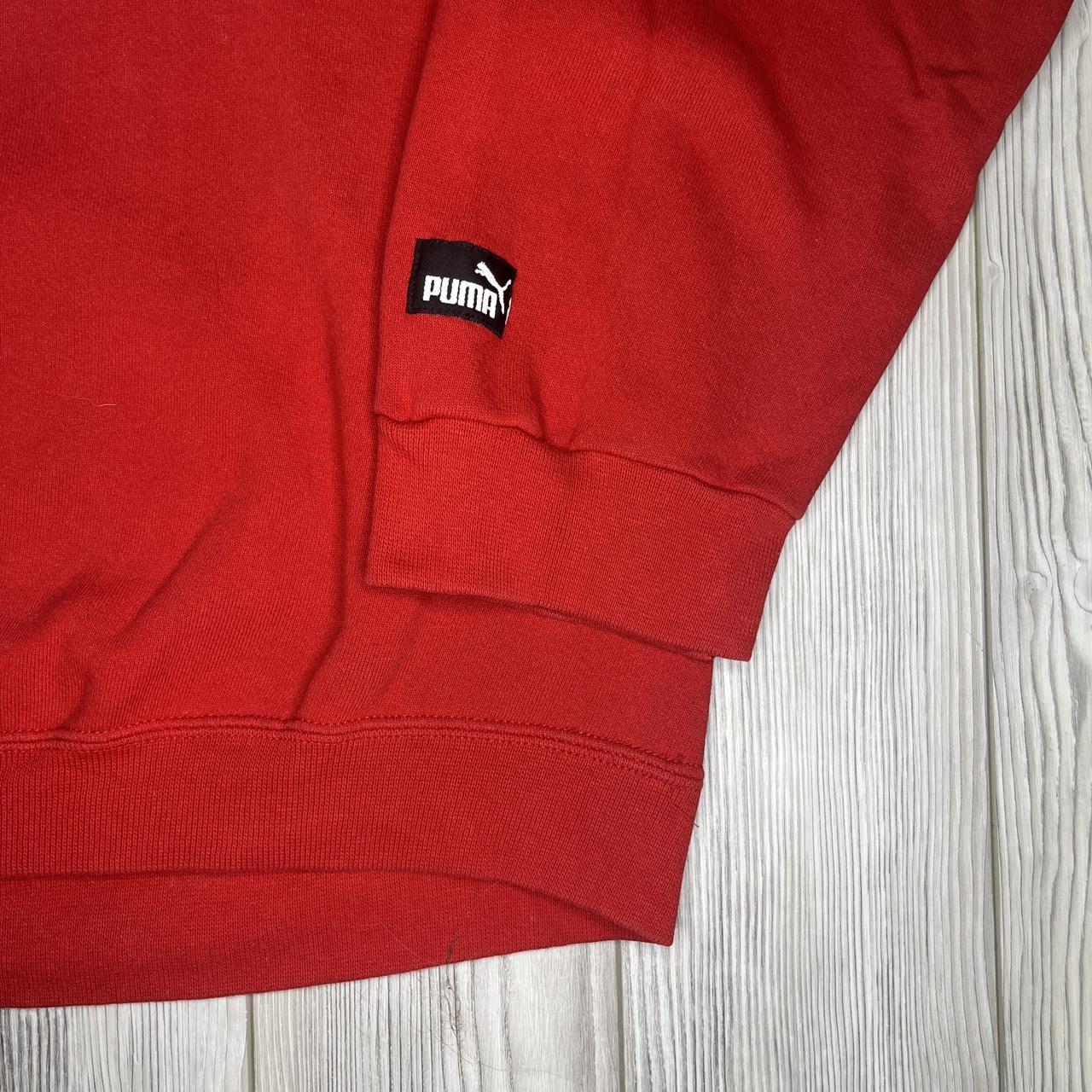Puma Men's Red and White Sweatshirt | Depop