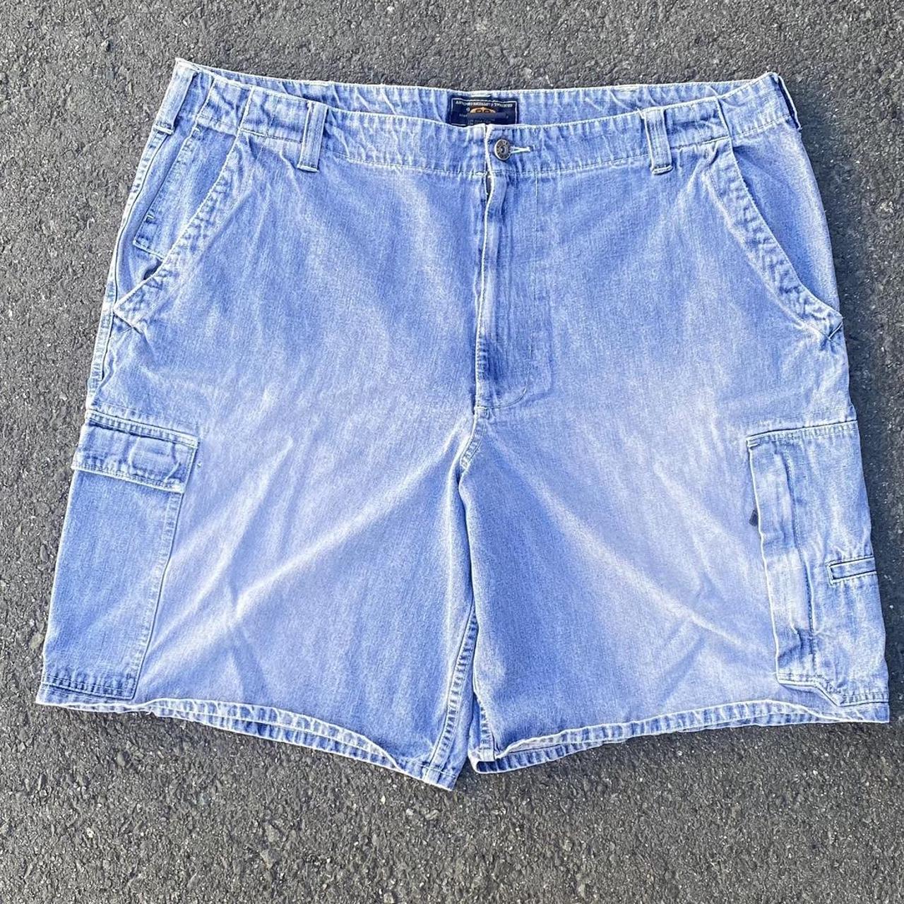 Super baggy Route 66 denim shorts Hella pockets... - Depop