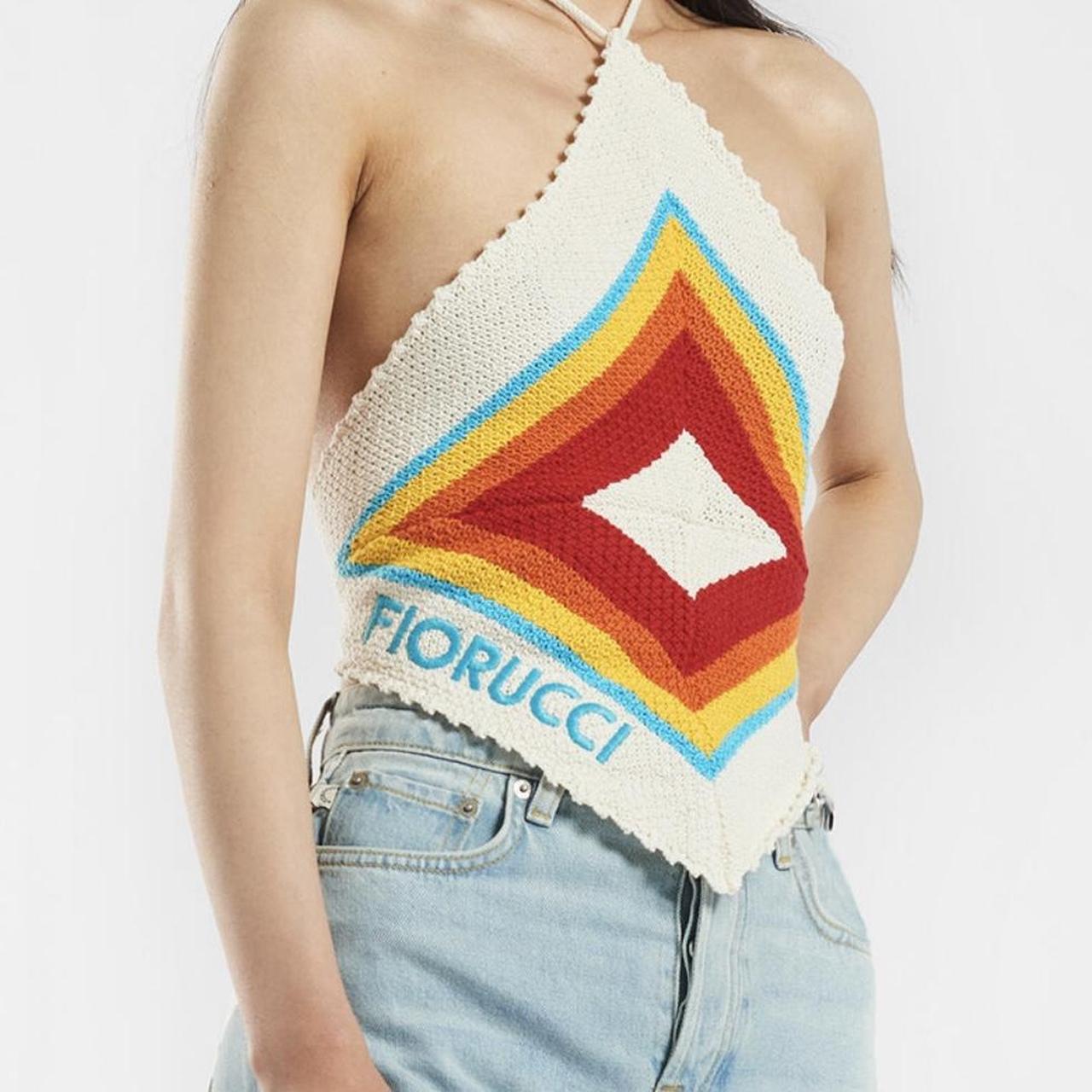 Fiorucci Desert Rise Crochet Bandana Top Multi, Size...