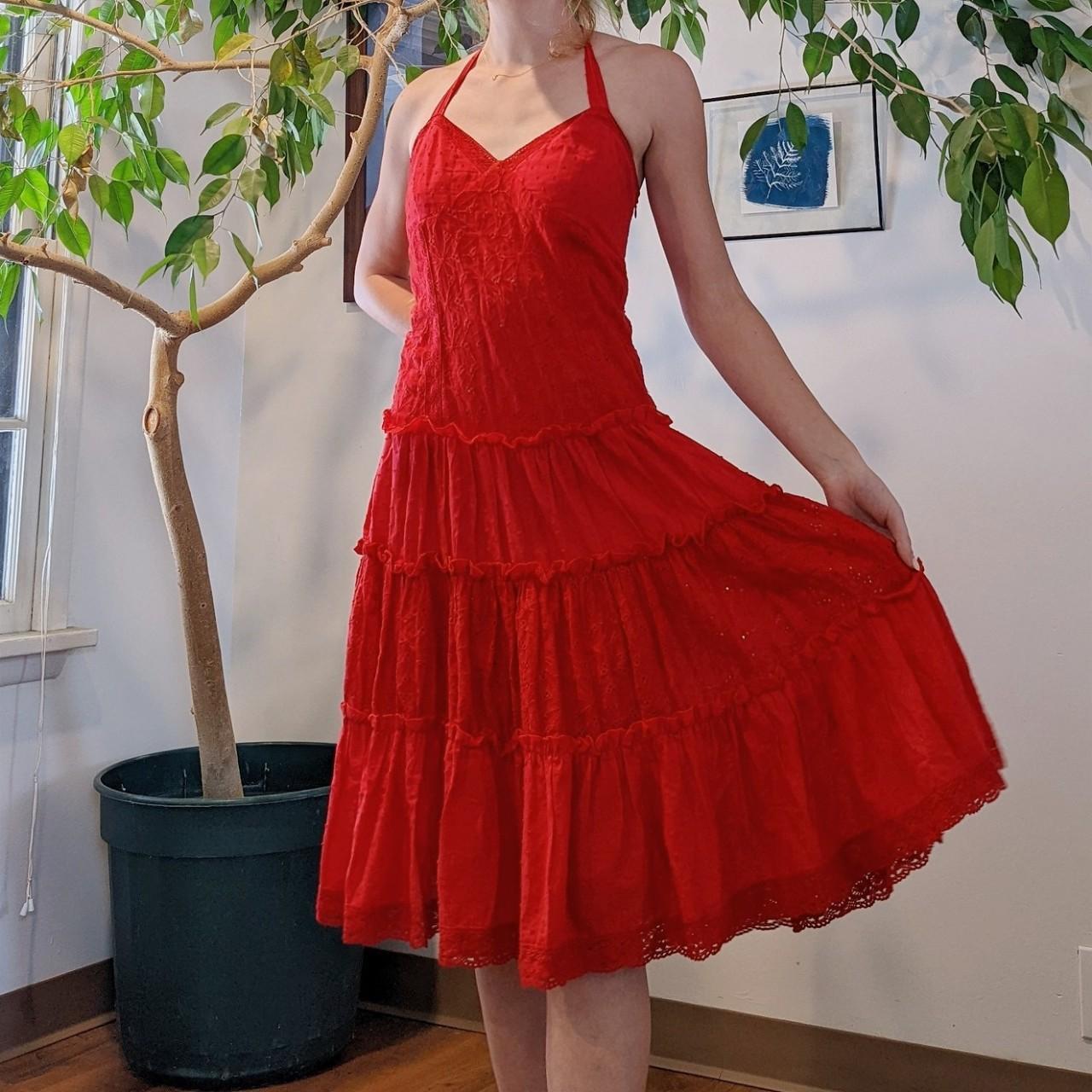 Reformation Women's Red Dress (4)