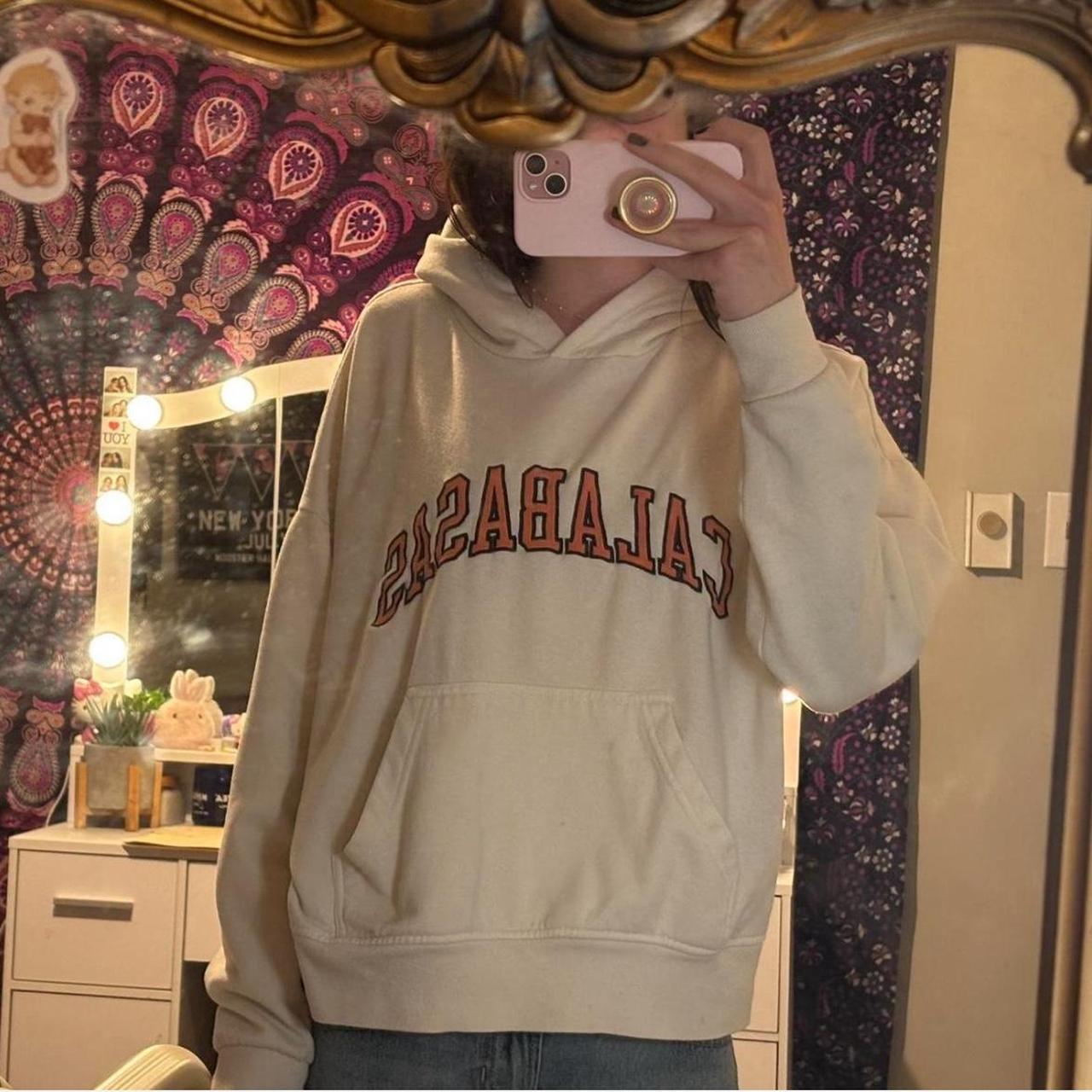 PacSun Men's Hoodie - Cream/White - M – pacsun cream/yellow calabasas hoodie size medium