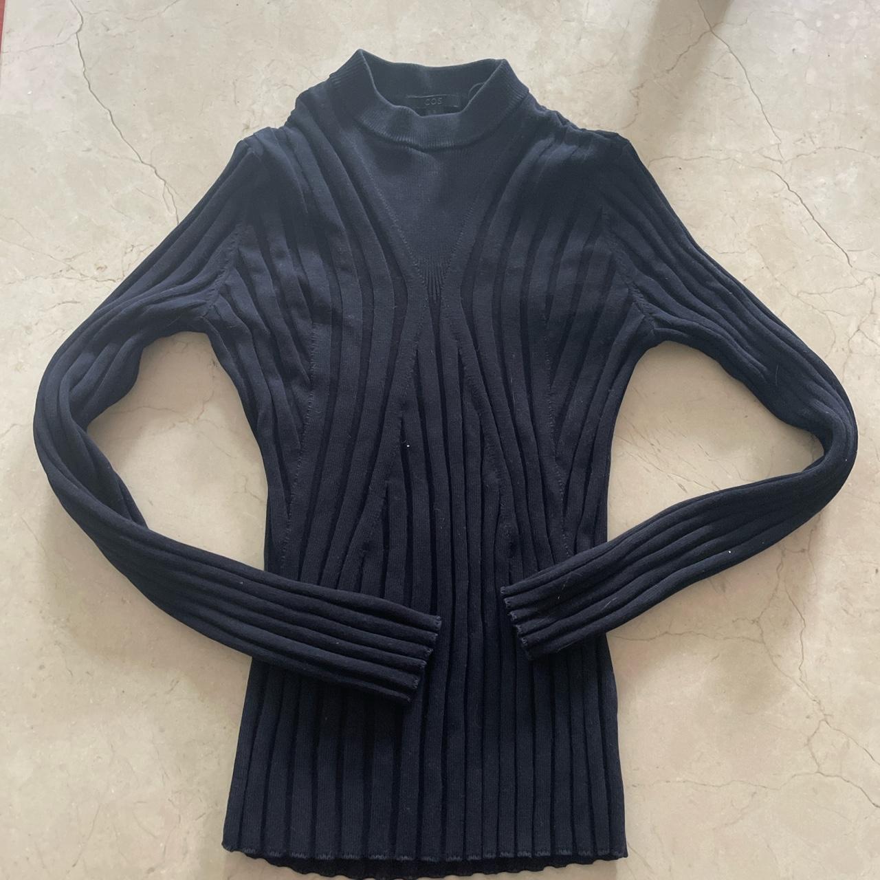 COS Women's Navy Jumper | Depop