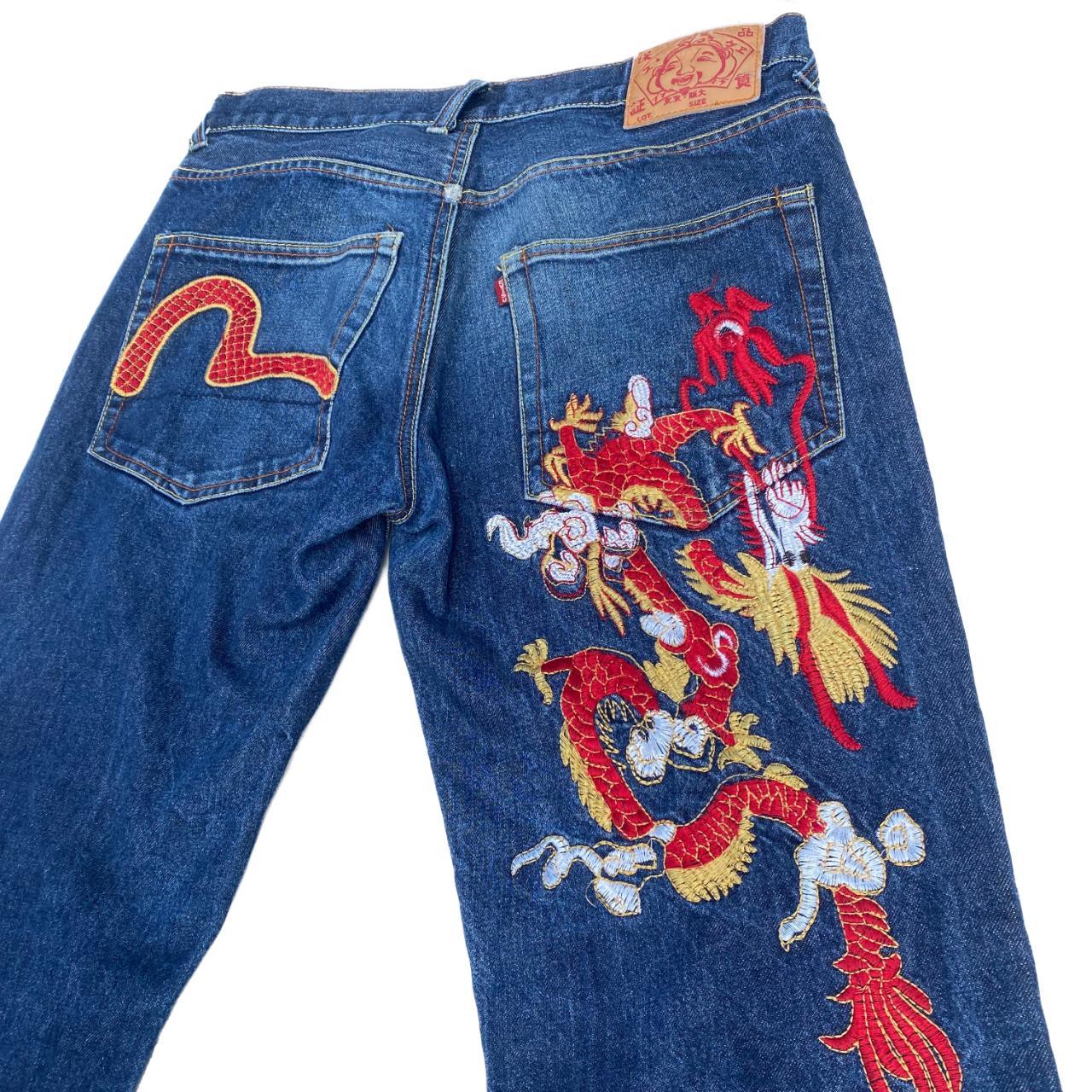 Red store dragon jeans