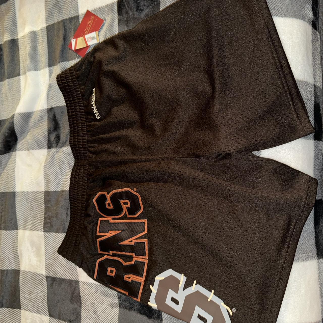 Travis Scott x Mitchell amp; Ness Cal Bears Basketball Shorts Brown