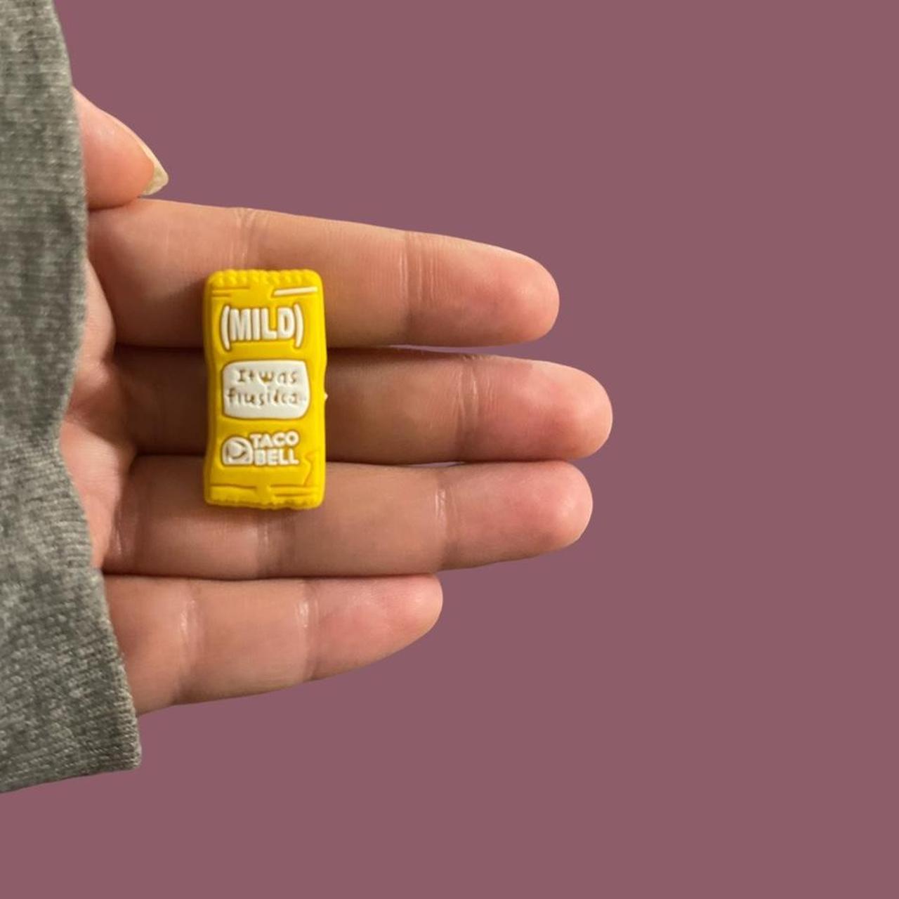 Mild hot sauce Jibbitz Taco Bell Croc charm... Depop