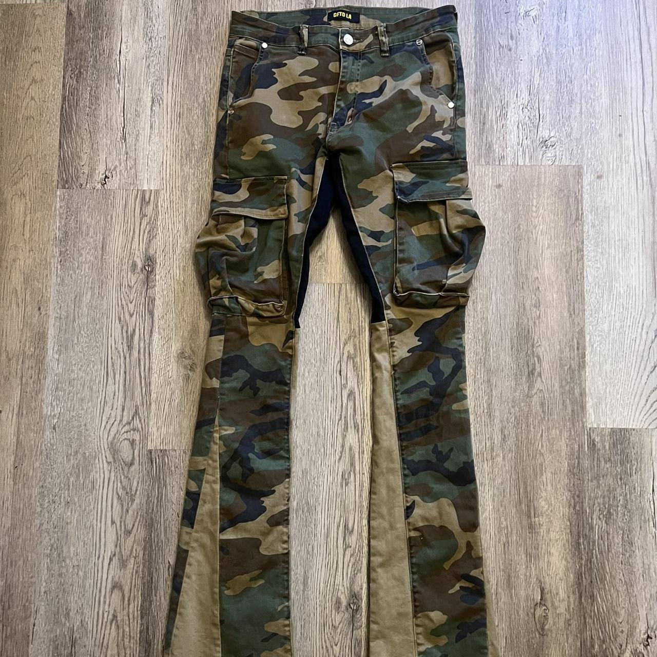 Camo stacked jeans. Fits True to size. A minor... - Depop