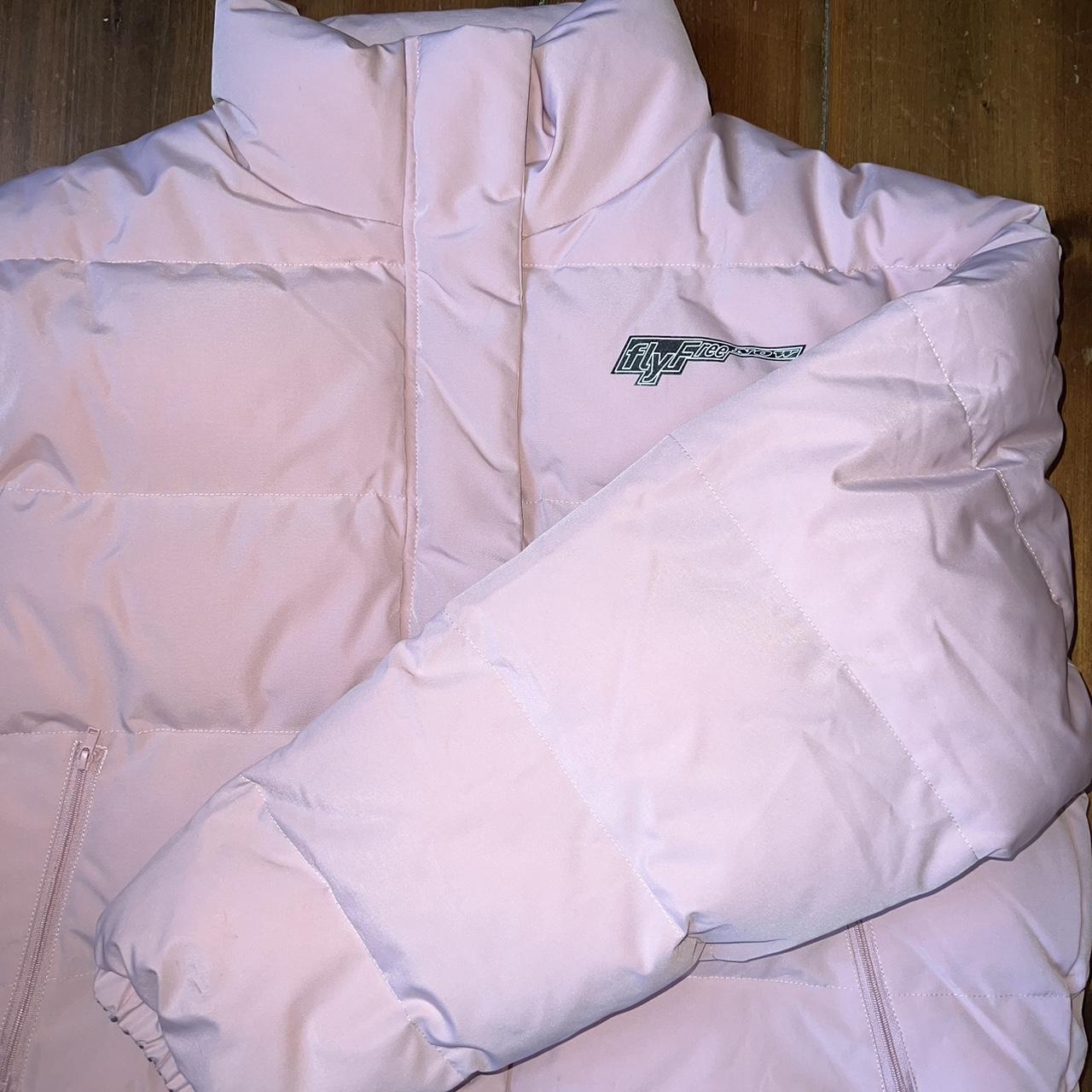 Pink cropped Ski jacket Size M Depop