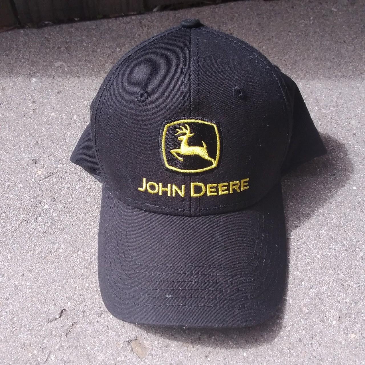 John Deere Men's Black and Yellow Hat | Depop