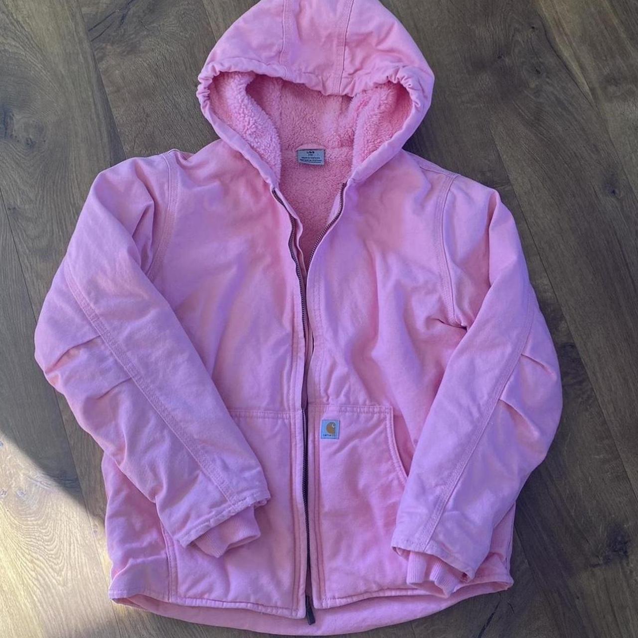 repop- Pink Carhartt Jacket, seller didn’t mention... - Depop