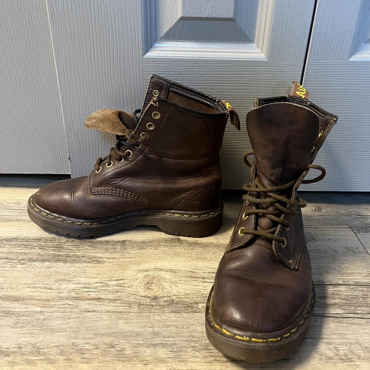 Dr. Martens Women's Tan and Brown Boots