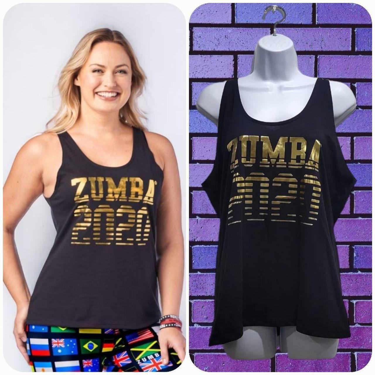 Zumba black and pink tank top. Has the words “party - Depop