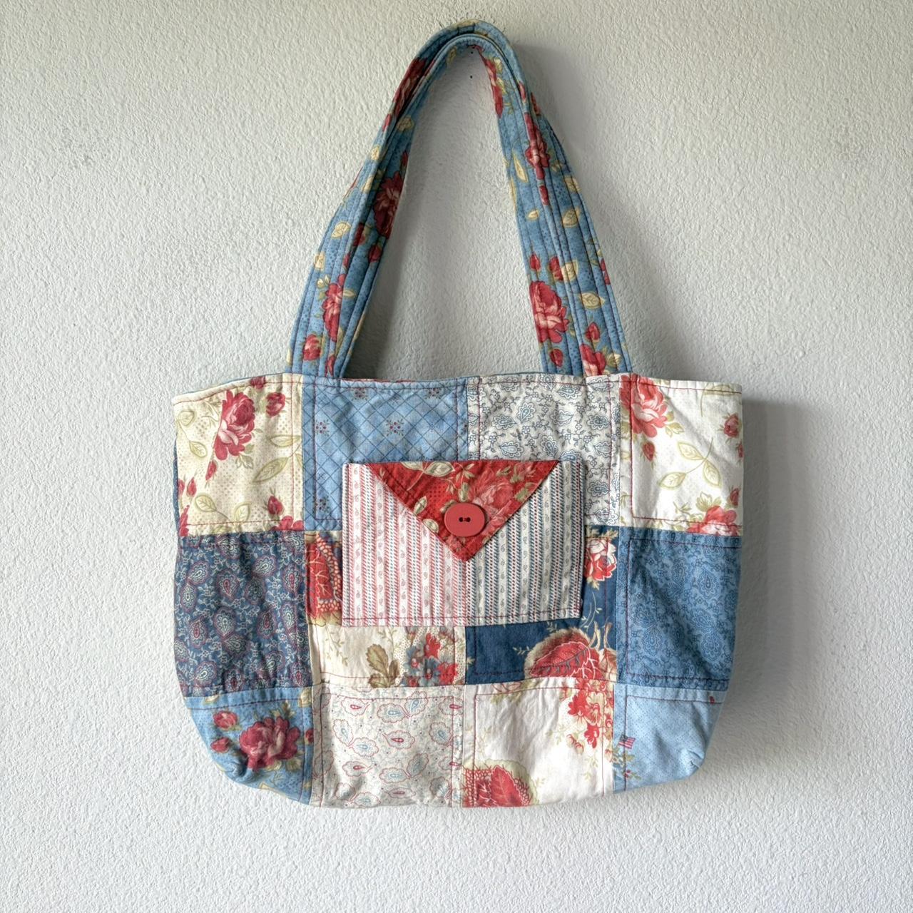 Men's Bag - Multi/Blue – Handmade patchwork purse… - image 2