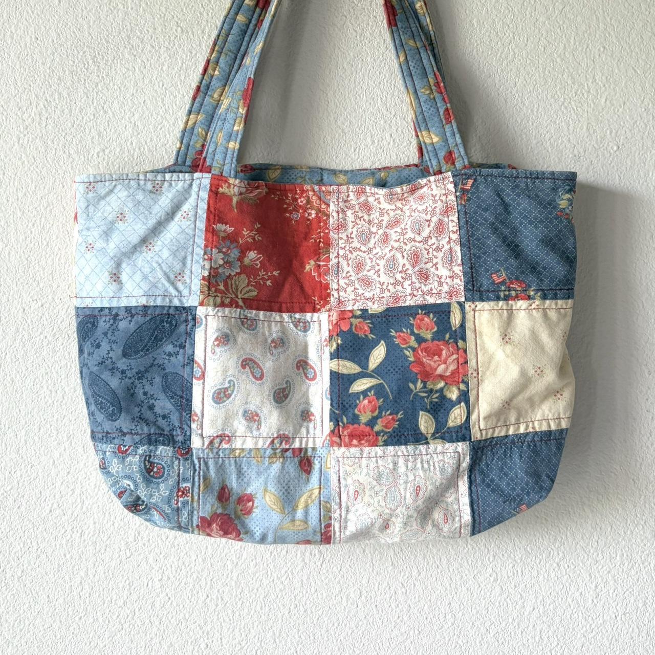 Men's Bag - Multi/Blue – Handmade patchwork purse… - image 4