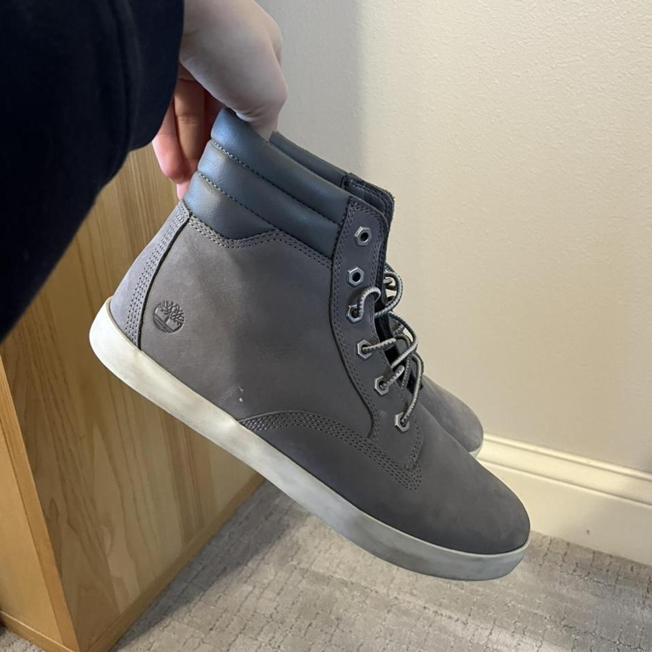 timberland grey sneaker boots