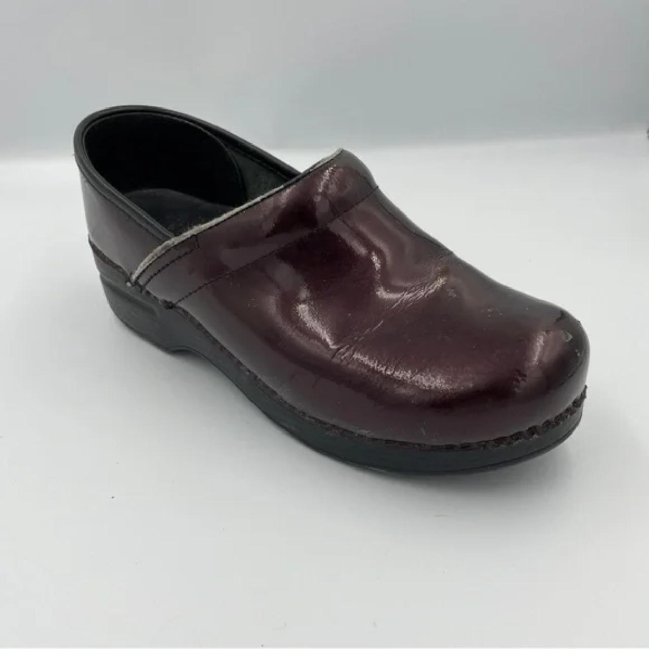 Women's Burgundy Clogs | Depop