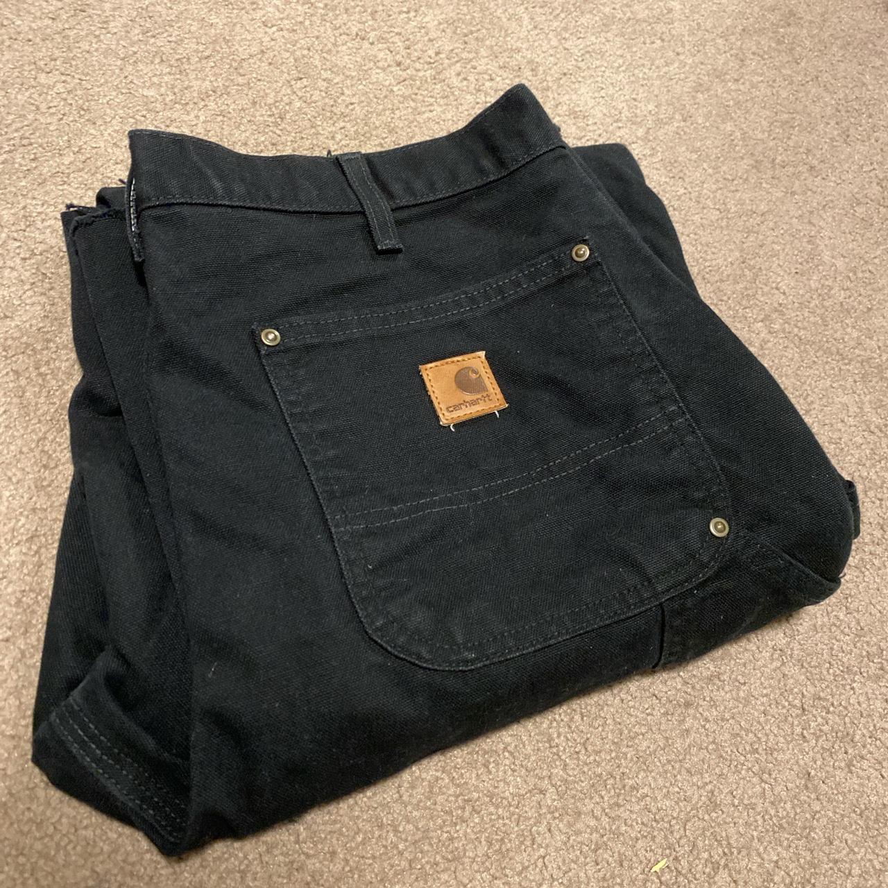 black carhartt double knees, pretty much brand new,... - Depop