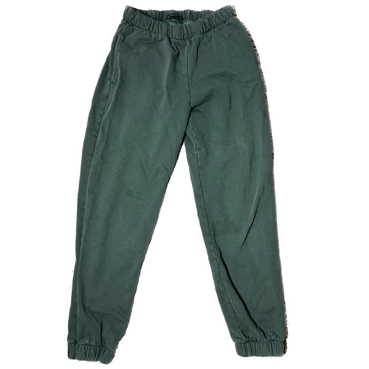 green Brandy Melville sweatpants size small small... Depop