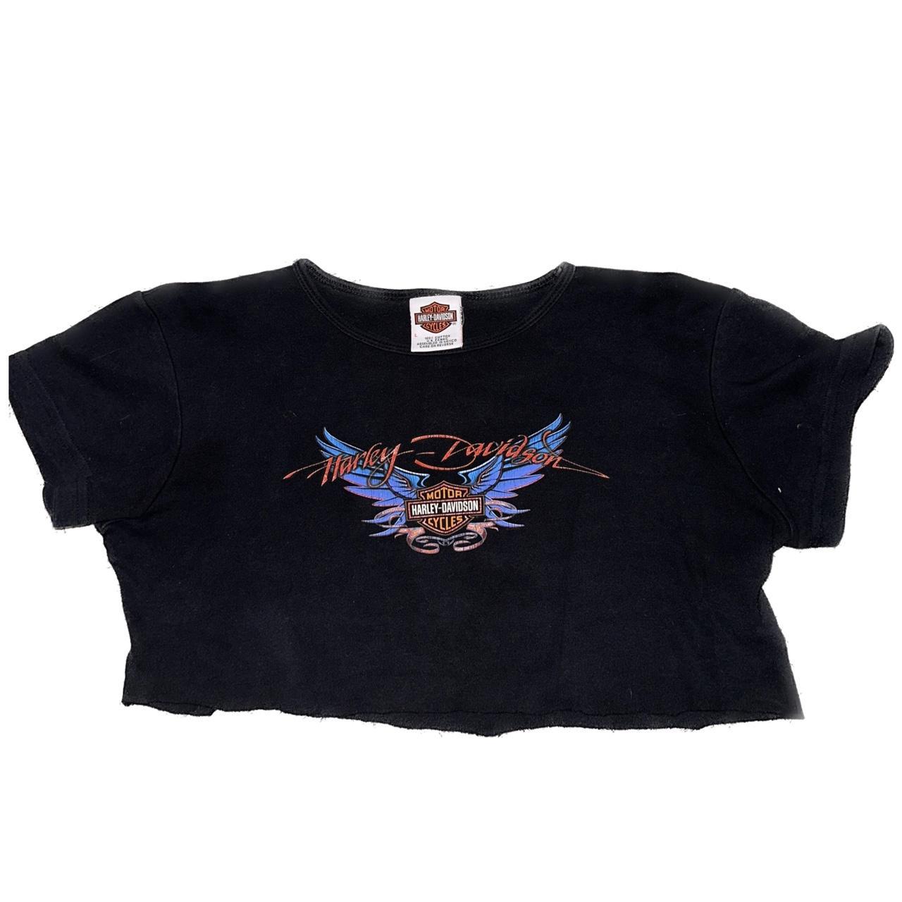 cropped harley davidson tee