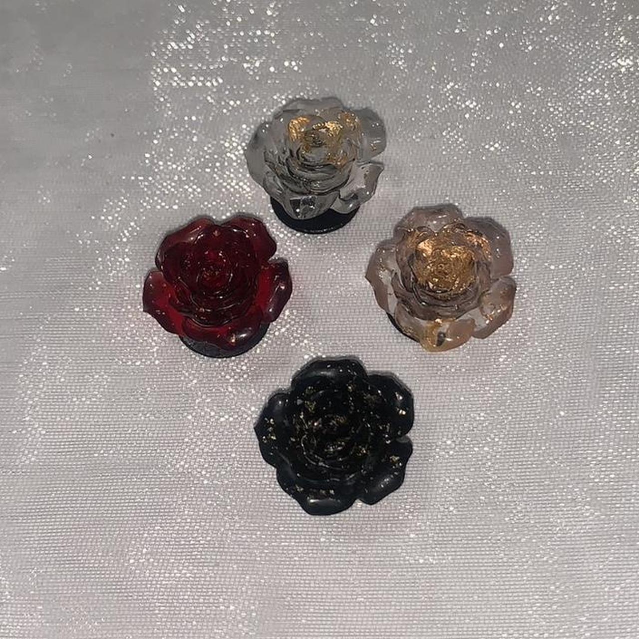 Iridescent Rose Charms