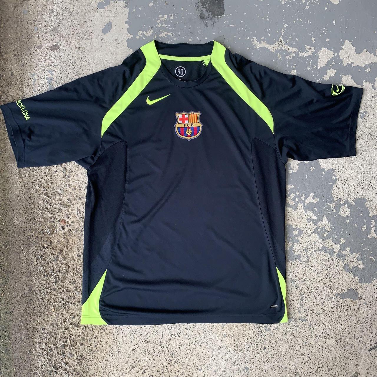 Vintage Nike Total 90 FC Barcelona Training Top... - Depop