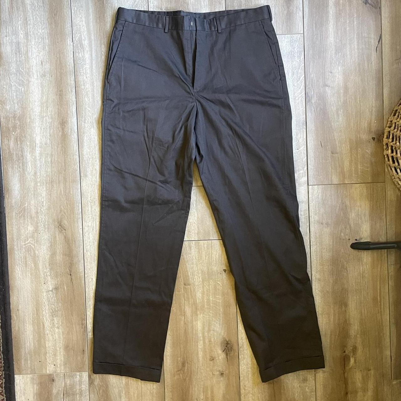 LANDS END mens regular formal vintage trousers brown - Depop