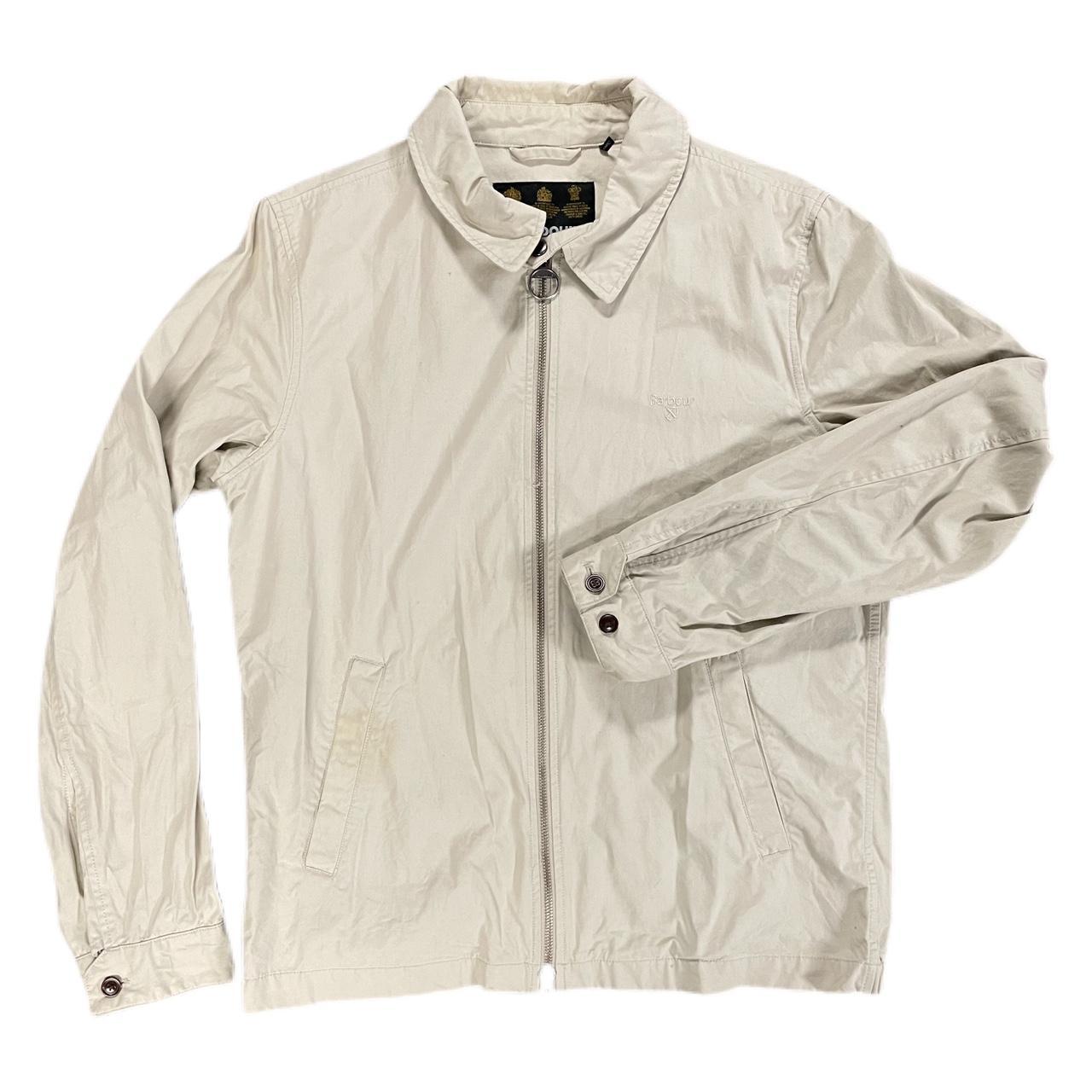 Barbour Men's Cream Jacket Depop