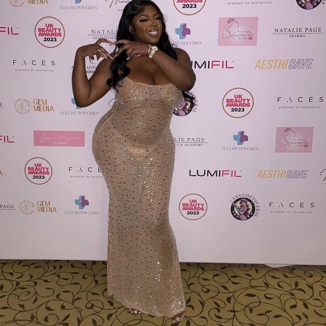 Scoop Neck Oh Polly Sheer Dress ANTONELLA, Discontinued -Sheer