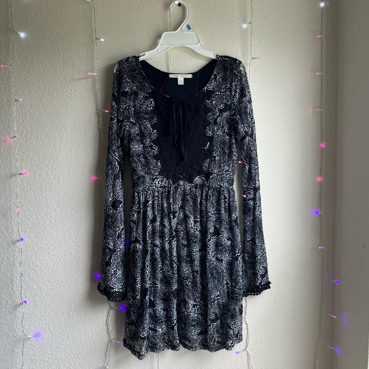 Women's Black and Silver Dress | Depop