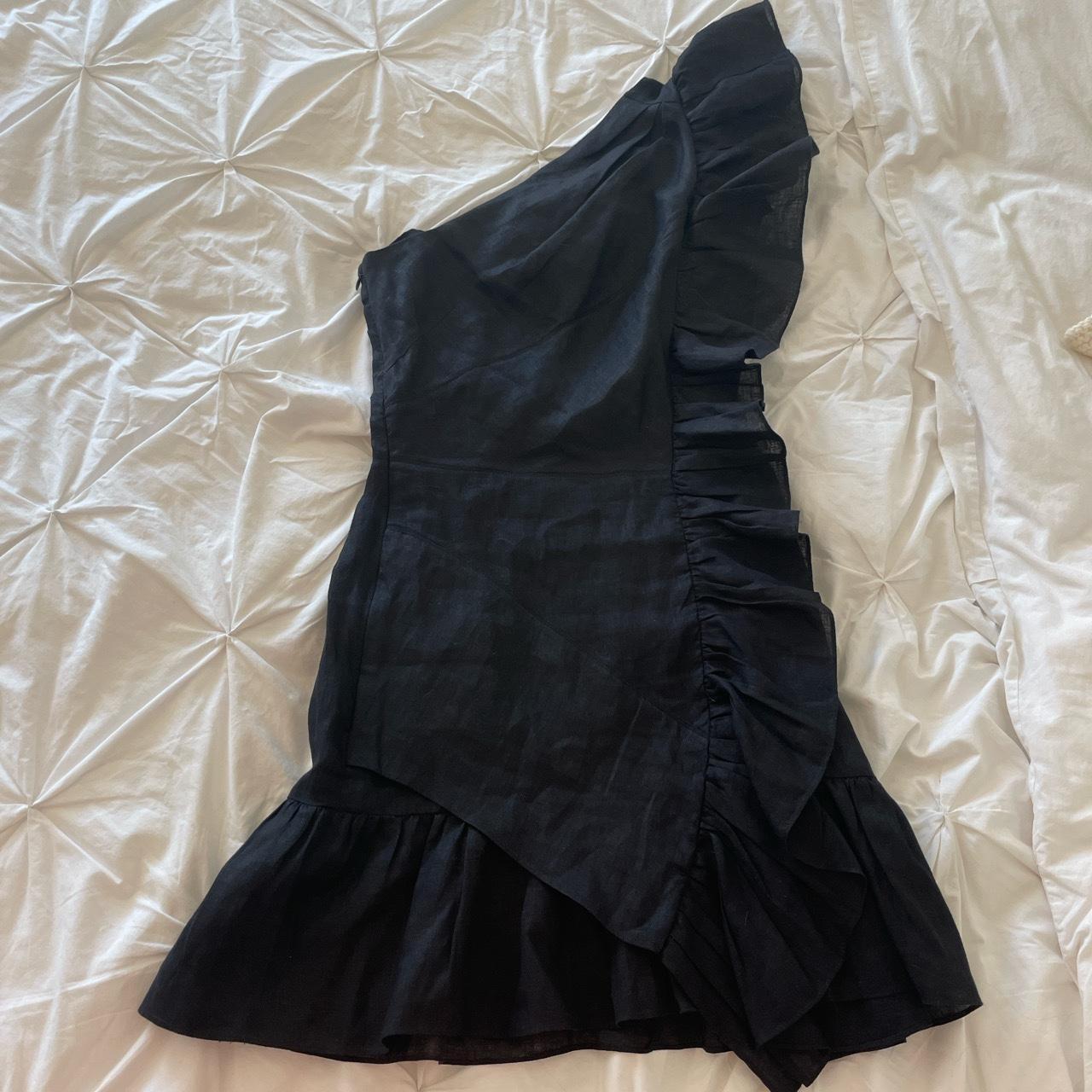 Isabel marant black ruffle sales dress