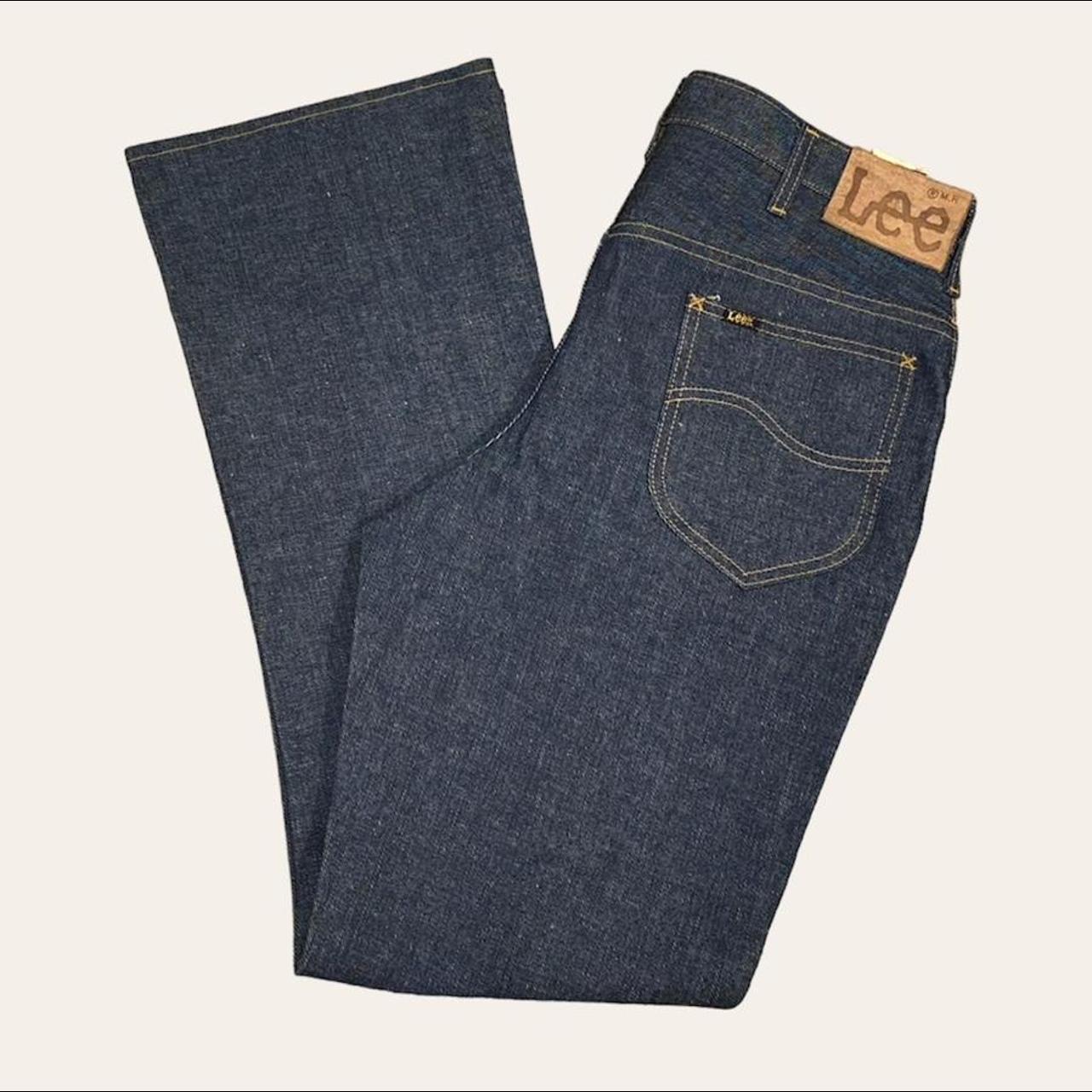Vintage 70s Lee Jeans Bell Bottoms. Raw denim with | Depop