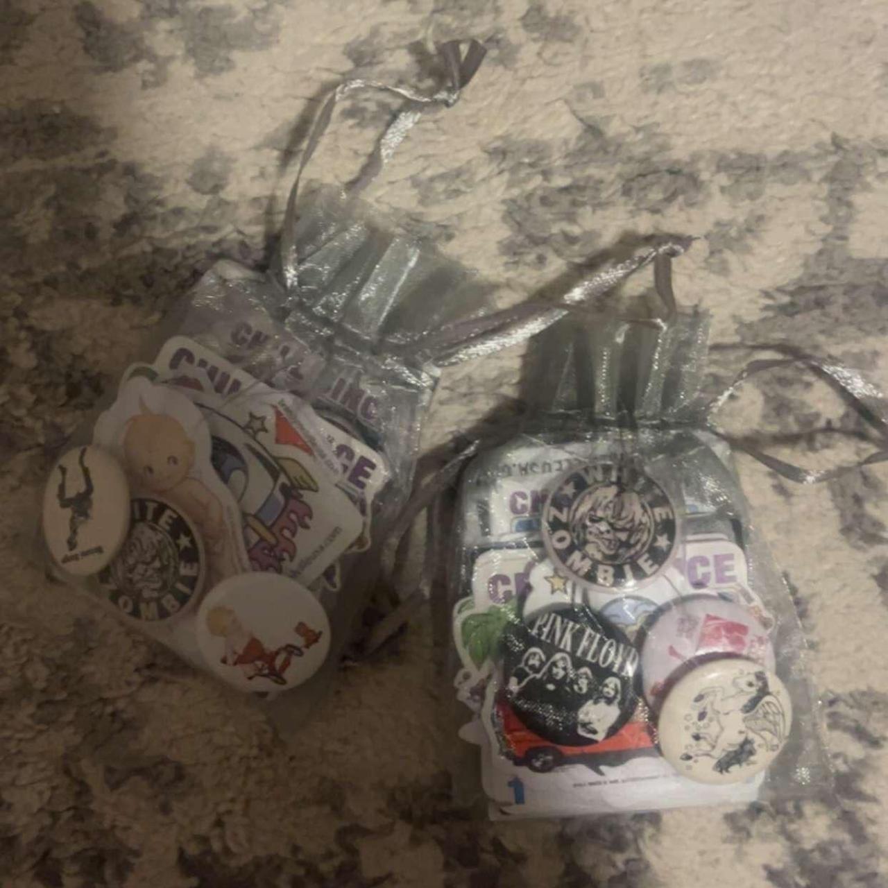 miscellaneous brandy melville stickers & pins!!... Depop