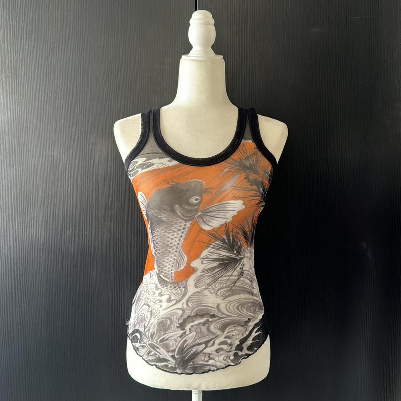 希少Jean Paul GAULTIER JPG 00s tanktop Y2K Jean Paul Gaultier Tank Top With Print Vintage '00 Y2K - Etsy