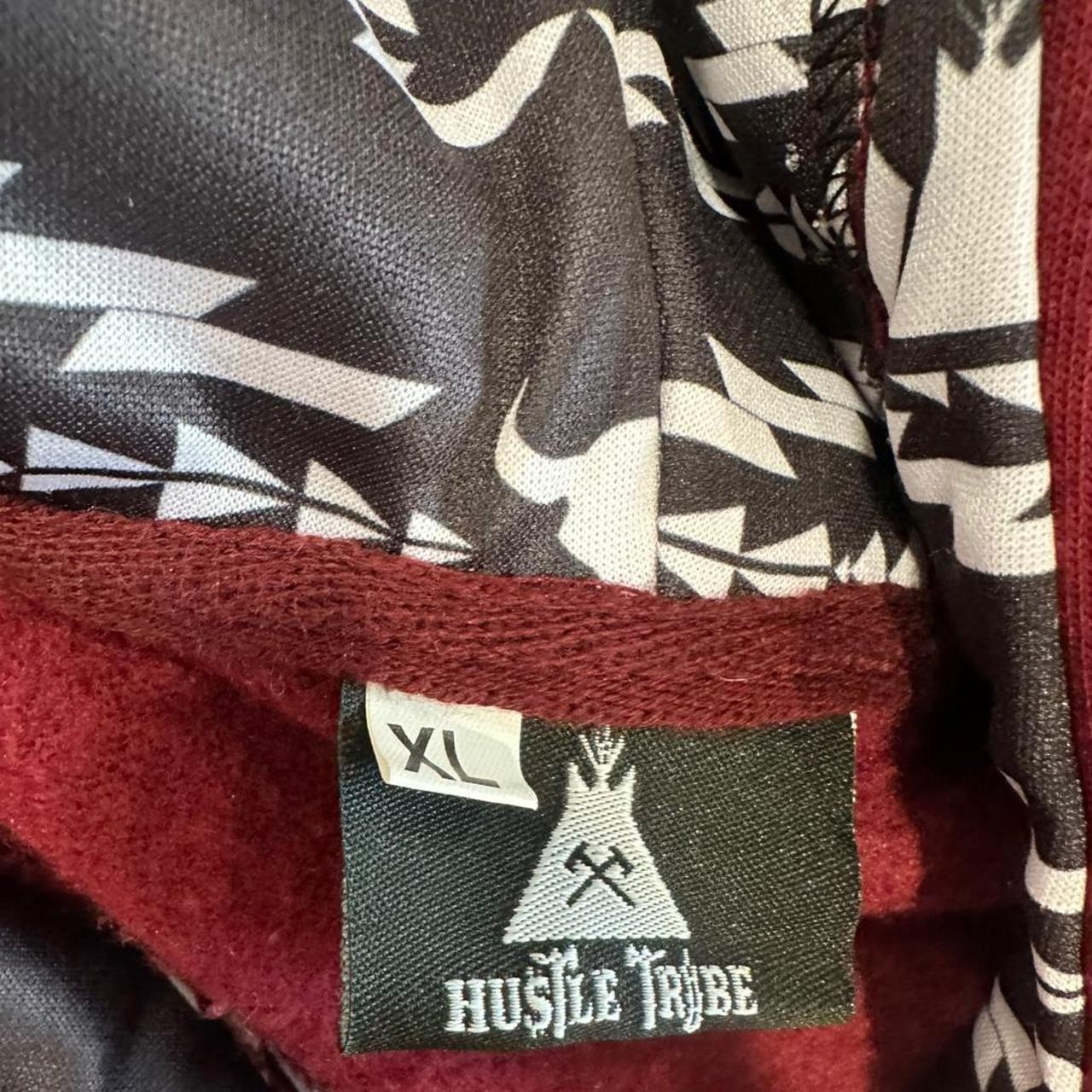 Men's Hoodie - Burgundy/Red - XL – Burgundy and b… - image 3