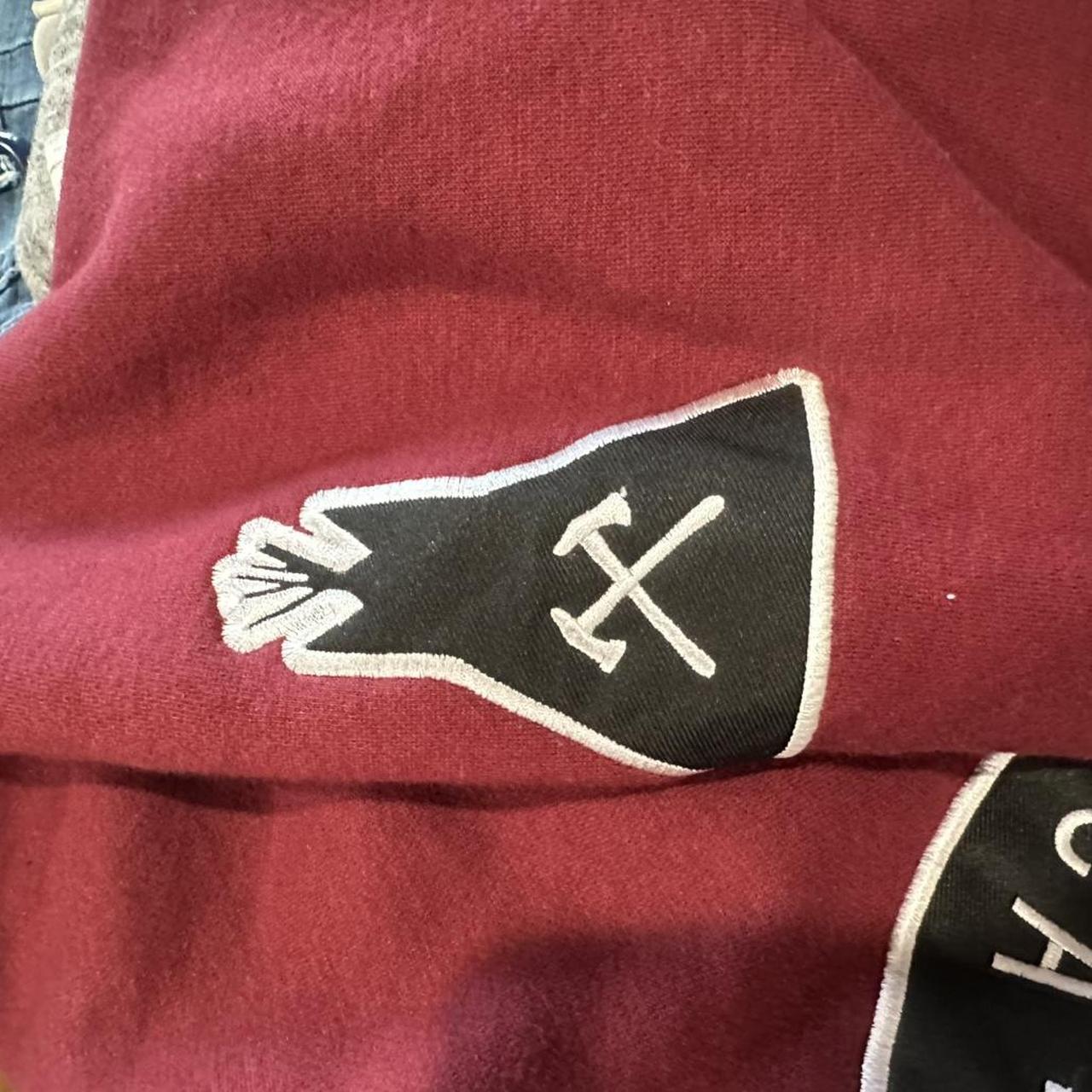 Men's Hoodie - Burgundy/Red - XL – Burgundy and b… - image 4