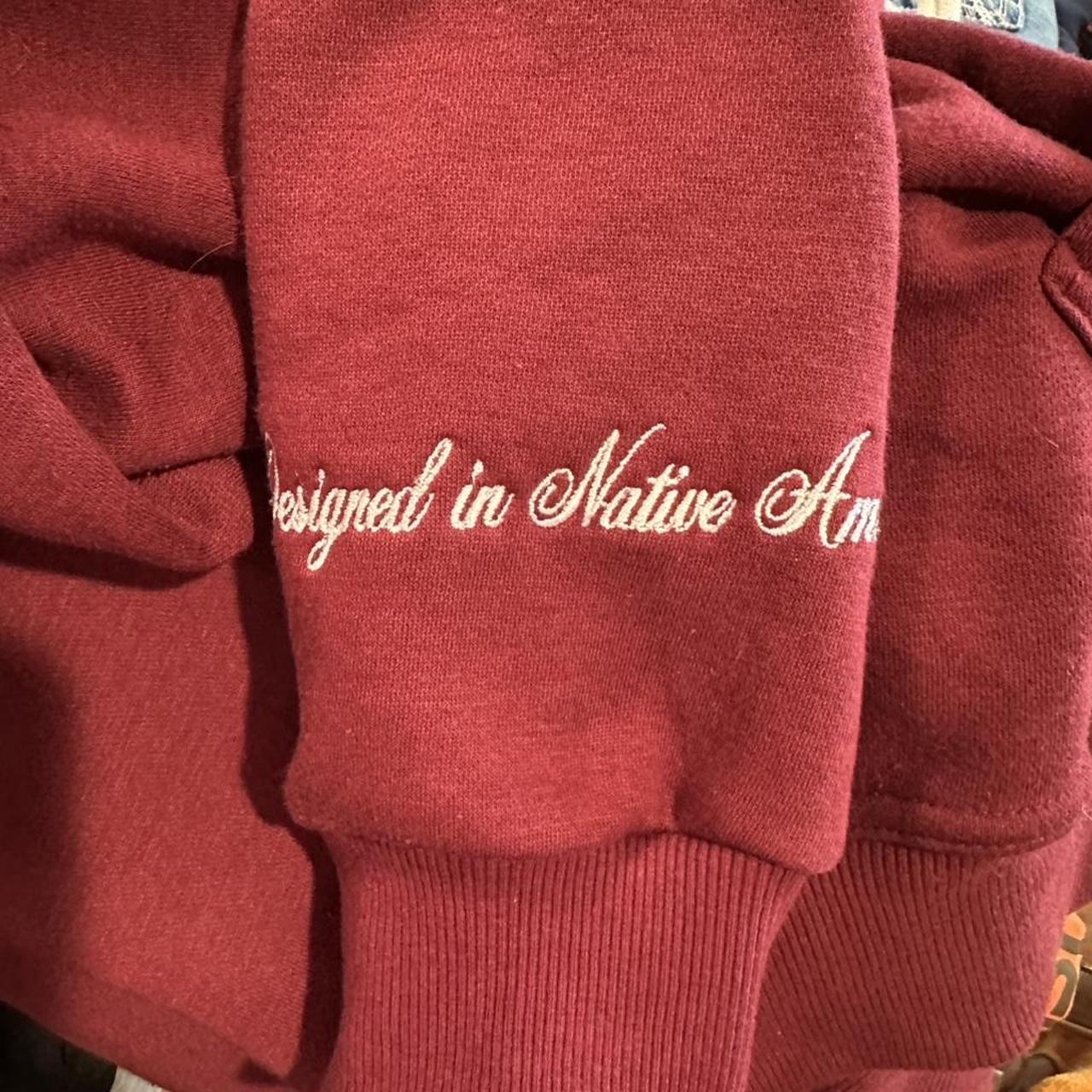 Men's Hoodie - Burgundy/Red - XL – Burgundy and b… - image 5