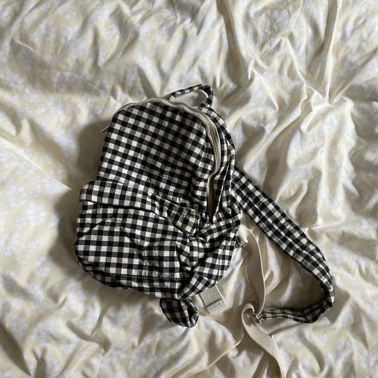 brandy small backpack black and white gingham