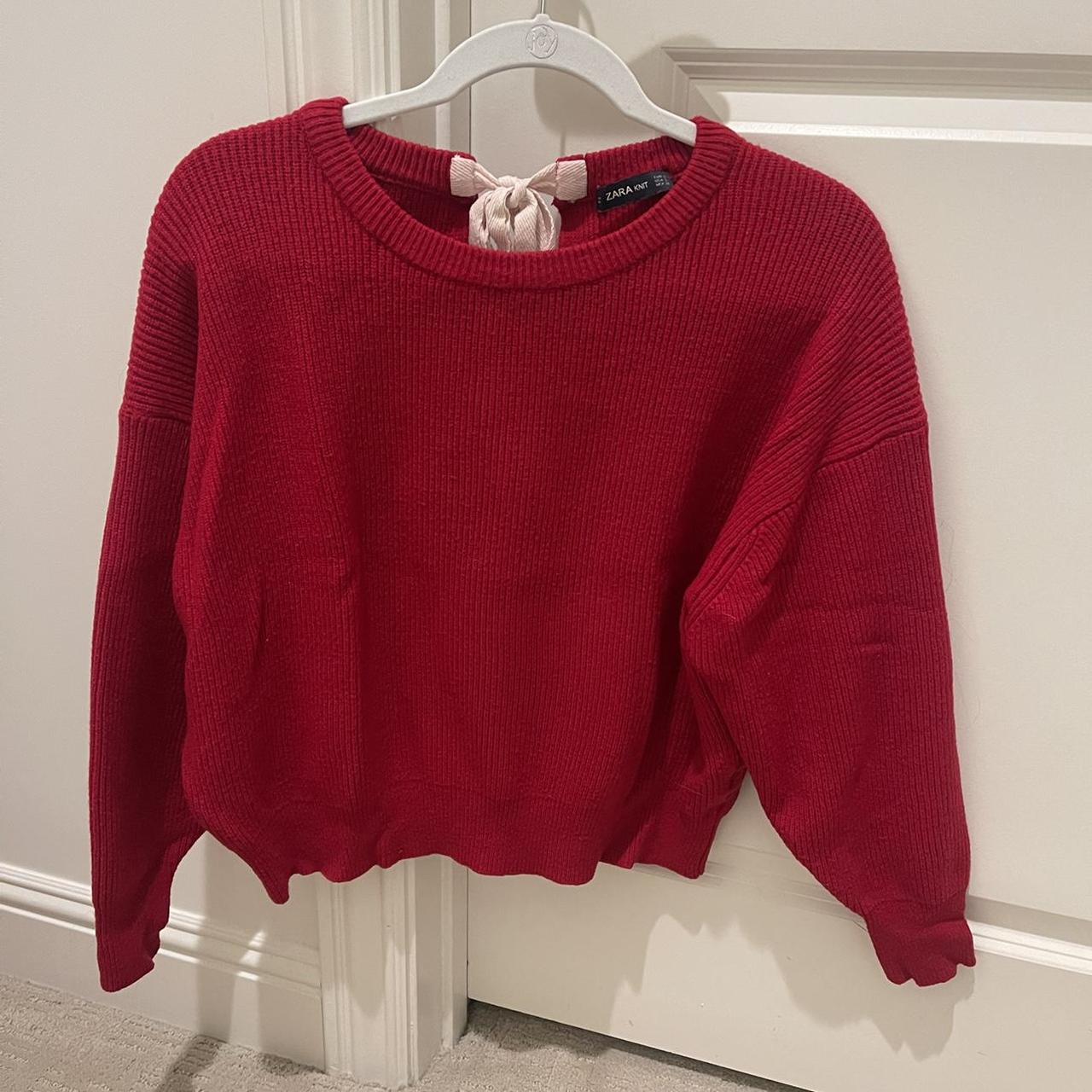 Slouchy hot sale red sweater