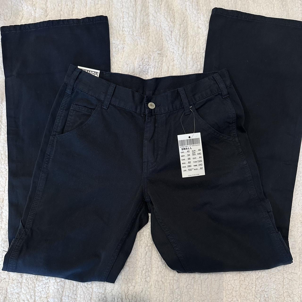 Brandy Melville Women's Navy and Blue Trousers | Depop