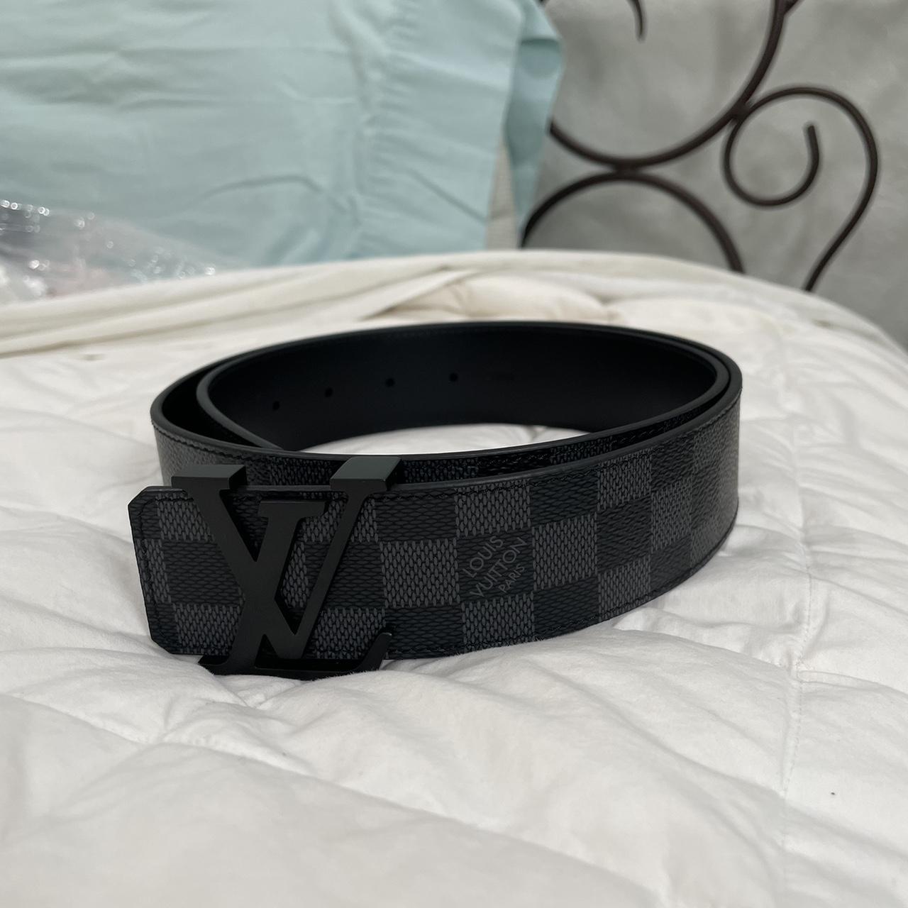 Louis Vuitton Men's Black Belt | Depop