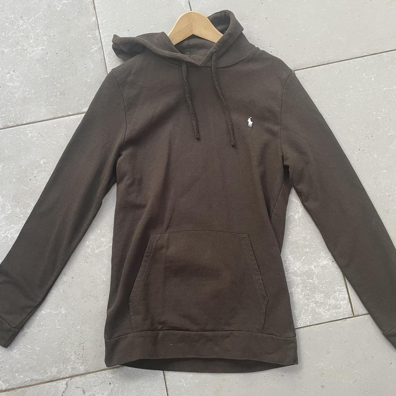 Polo Ralph Lauren hoodie Brown Large Great condition - Depop