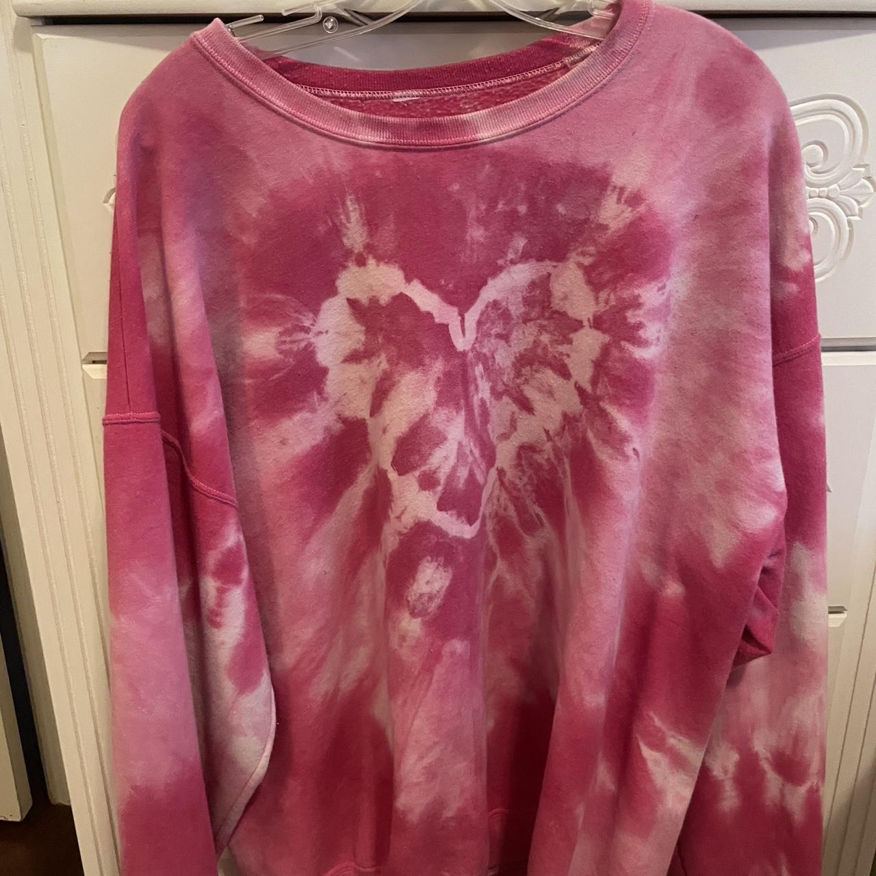 Urban outfitters heart tie dye crewneck sweatshirt | Depop