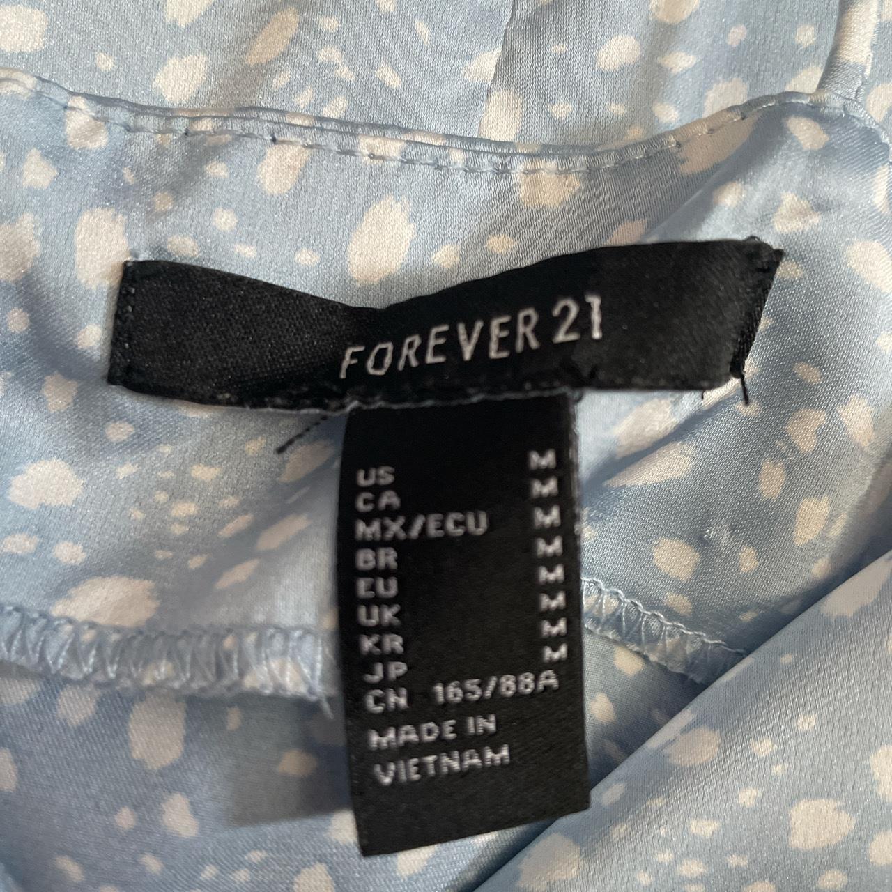 Forever 21 Women's Blue and White Dress | Depop